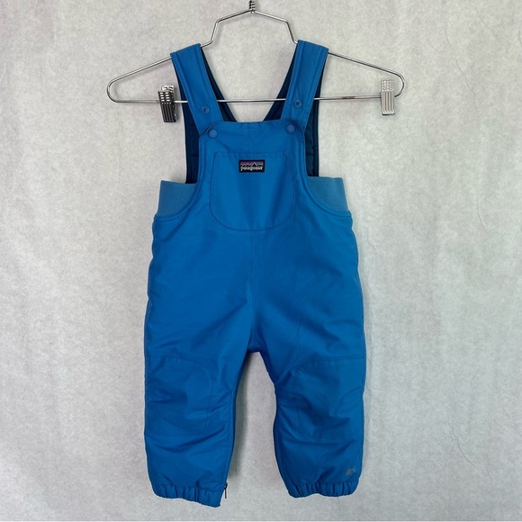 Patagonia Baby Boy 6 Months Blue Snow Bib Pants Ski Snowsuit Insulated